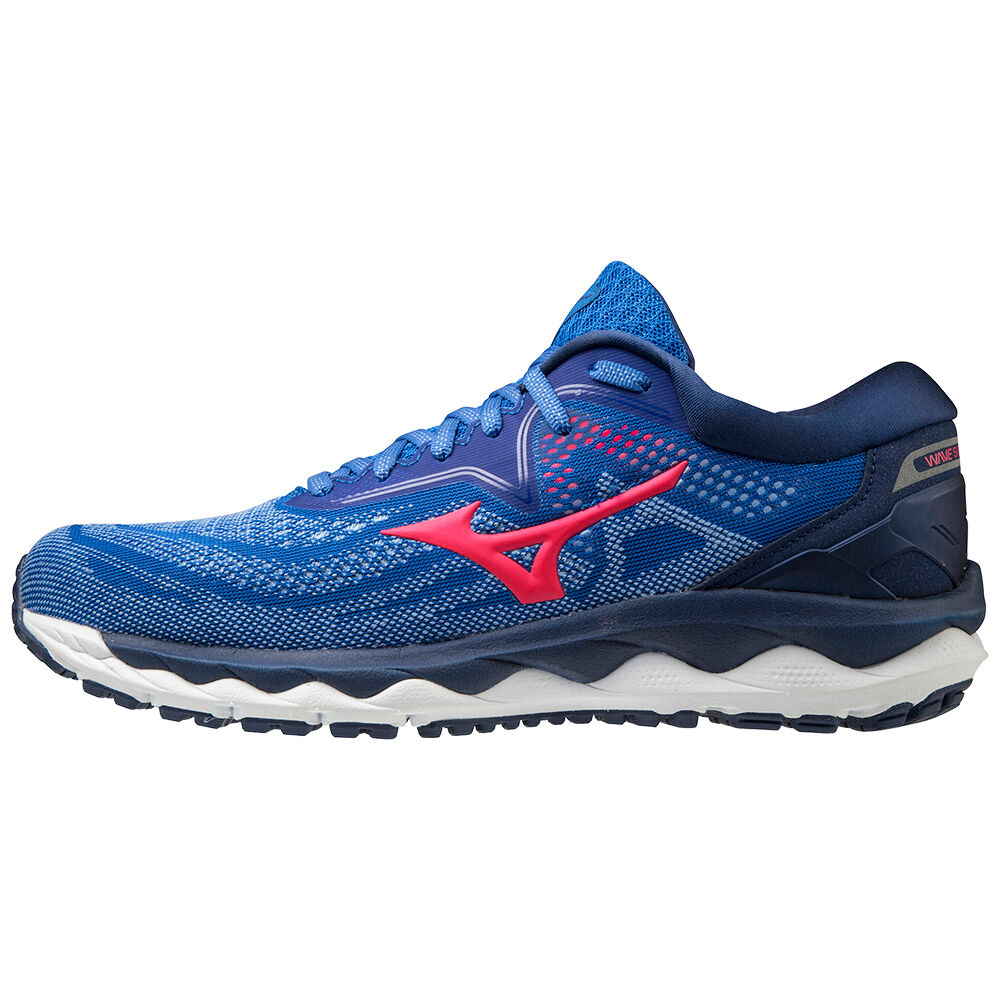 Sapatilhas Running Mizuno Wave Sky 4 - Mulher - Azuis/Rosa - YKIRB3924